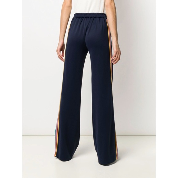 Akris Punto Marla Wide Leg Stripe Trouser Pants 10 - Picture 2 of 11